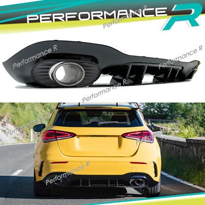 Heckdiffusor Auspuffblenden ohne AHK für Mercedes Benz A35 AMG W177 AMG Line 18+