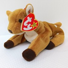Whisper the Deer  1998 TY Beanie Babies Original Hang Tag and P.E. Pellets