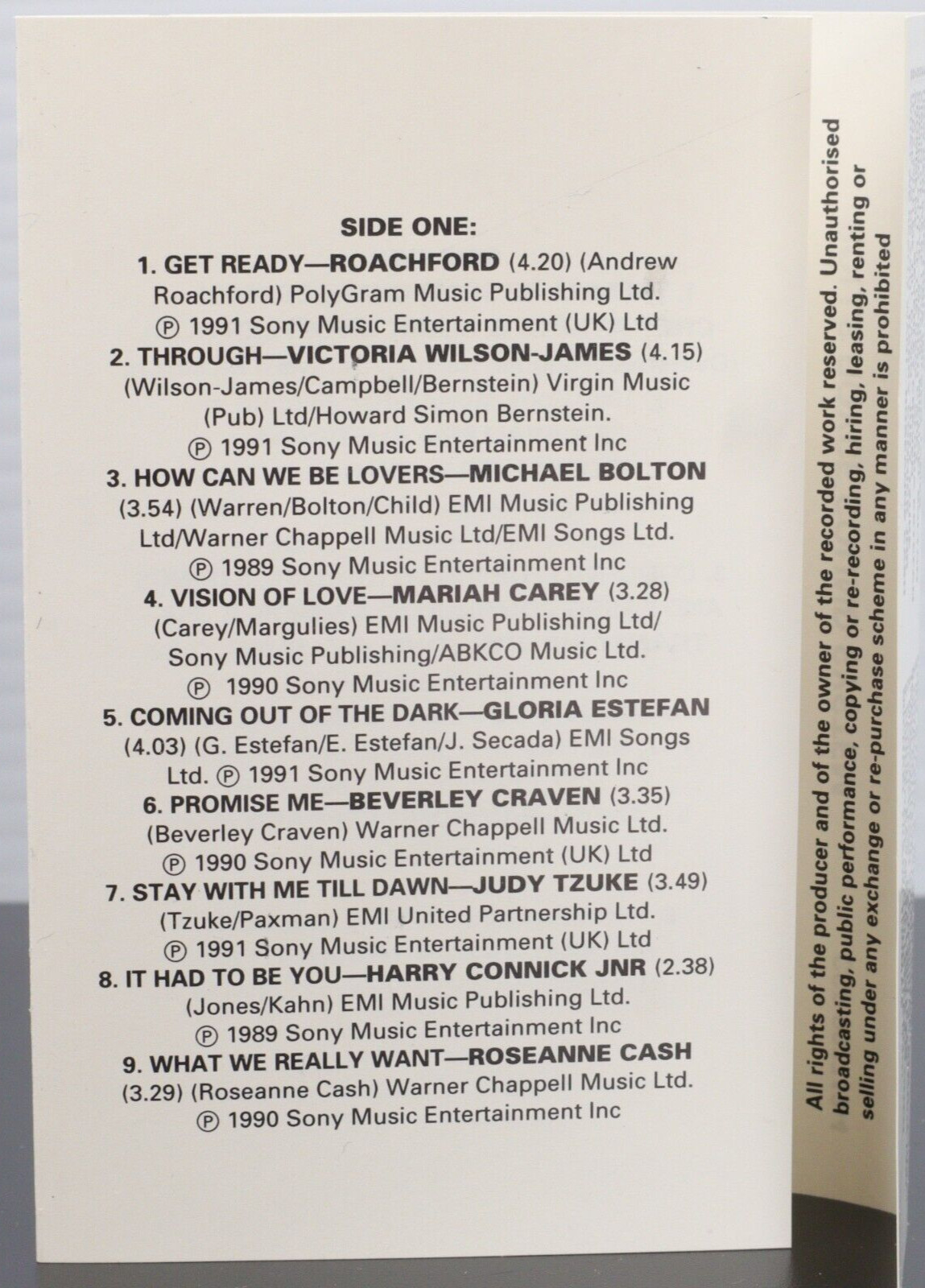 BENTLEY/ ROLLS ROYCE SOUND SYSTEM demonstration TAPE - Rare - CSP 982712-4