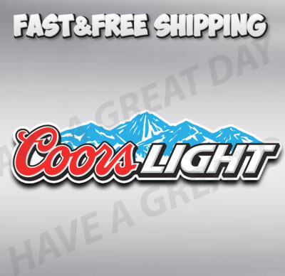 Coors Light Mountain Vinyl Decal / Sticker 10 sizes!! Tracking!! FREE SHIPPING!