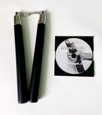 Nunchaku Nunchucks Rubber Ninja Karate Martial Samurai Training Safe Study Video