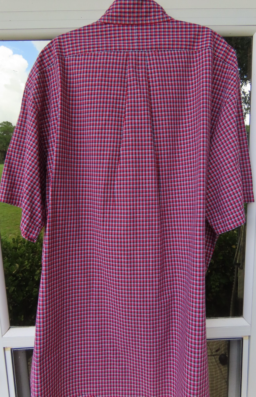 Polo Ralph Lauren Blake uomo rosso blu bianco mini check pony camicia casual XL USATA IN OTTIME CONDIZIONI