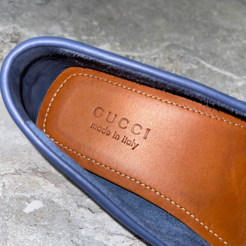 Mocasín de conducción Gucci GG cuero azul marino 9 G o 9,5 EE. UU. o 43 EUR - Imagen 22 de 24