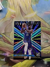 2021-22 Donruss Basketball Aqua Laser Power in the Paint #10 Joel Embiid 76ers