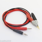 4sets 1M/3.3ft Alligator Kelvin Clip to Banana Plug SMD Silicon Test Cable Lead