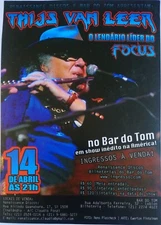 THIJS VAN LEER FOCUS RARE CONCERT TICKET & FLYER RIO 2014 ACOUSTIC SHOW BRAZIL