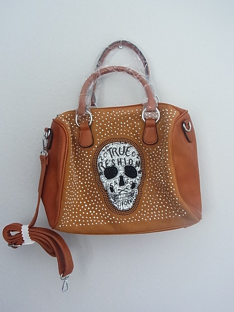 Coole Totenkopf-Handtasche – Schwarz-weißes Kostümzubehör Für Halloween & Karneval