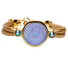 KIRKS FOLLY METALLICA CLOUDWALKER UNICORN BRACELET Amethyst AB / goldtone