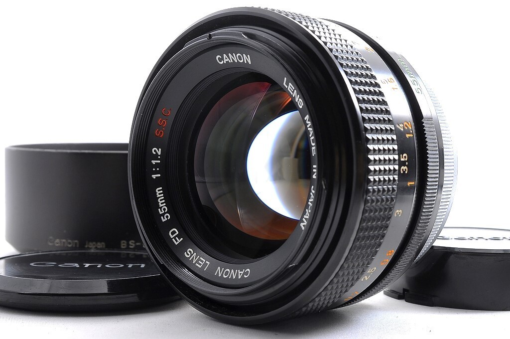 美品 Canon FD 55mm F1.2 S.S.C 返品保証 単焦点レンズ O''Mark MINT】CANON FD 55mm F1.2 S.S.C SSC MF Lens + Metal