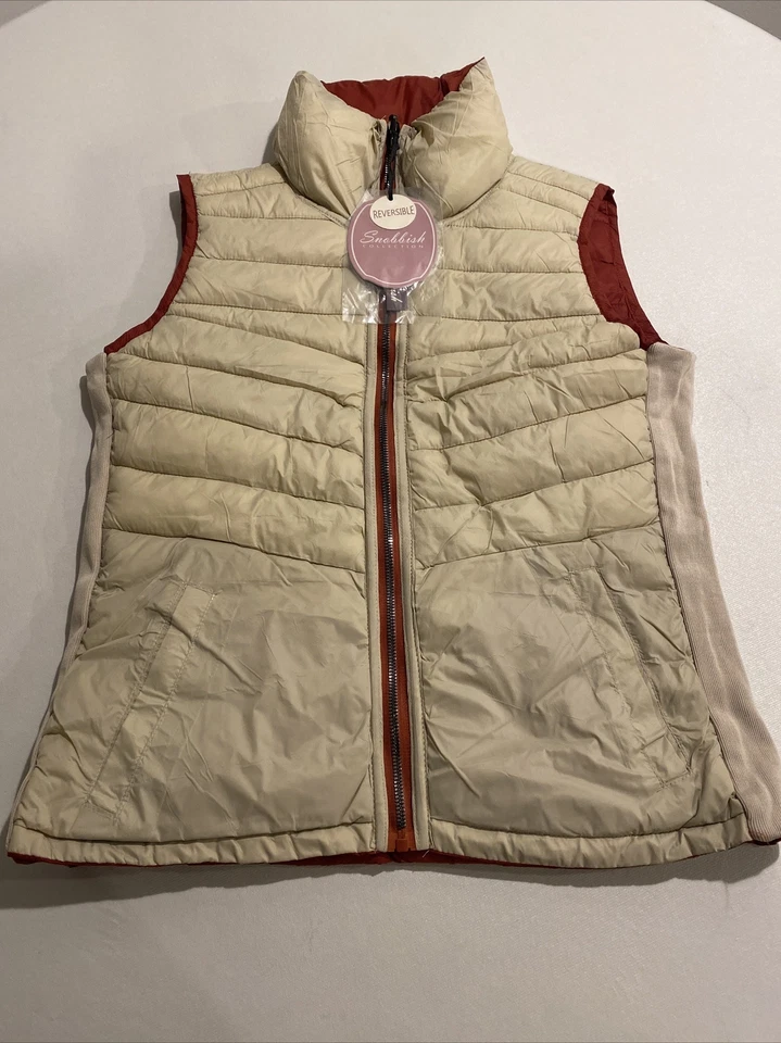 Women's Reversible "Rust/Beige" Colored Vest ***MEDIUM FITS LIKE SMALL*** - Image 3 of 4
