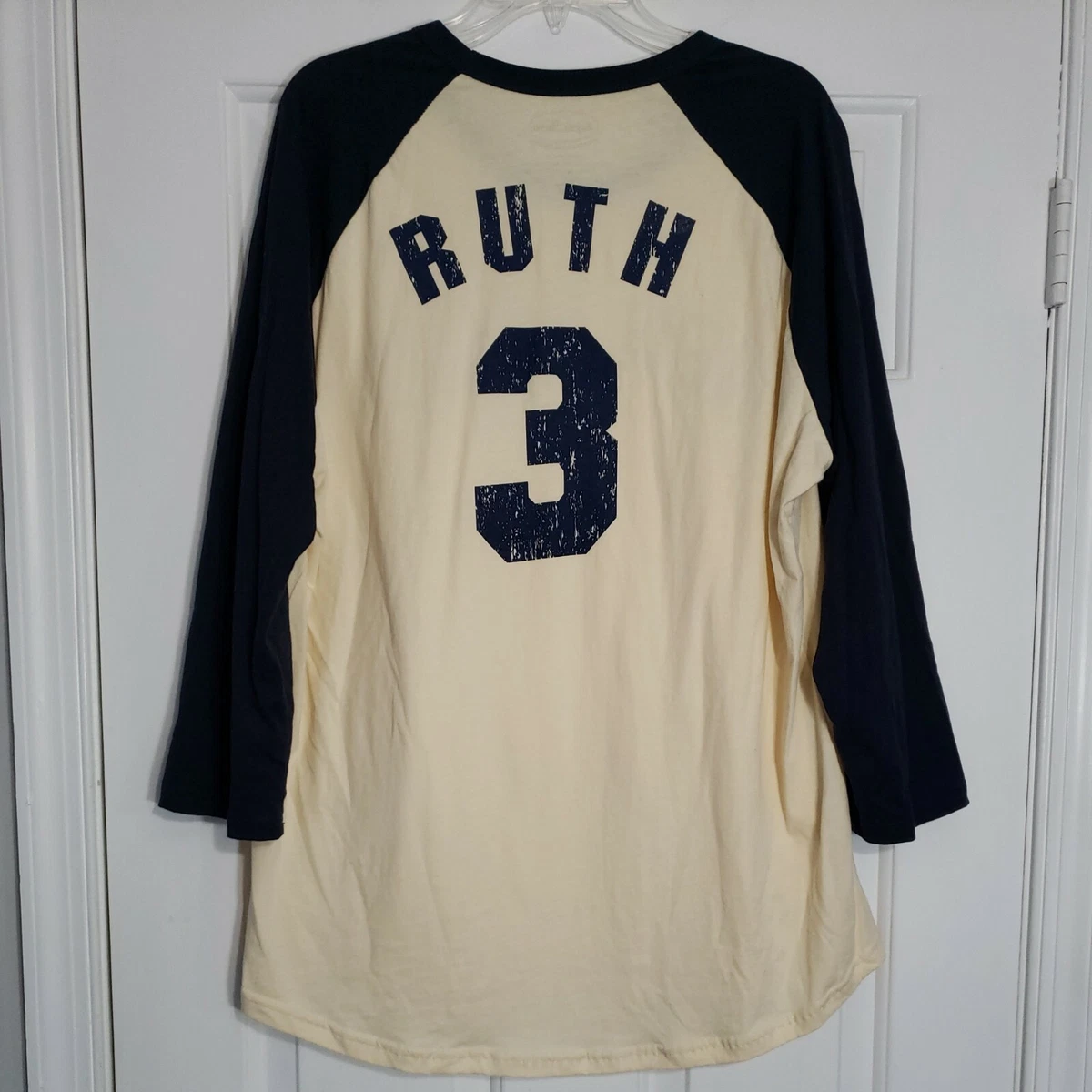 New York Yankees Babe Ruth White Cooperstown Collection Home Jersey