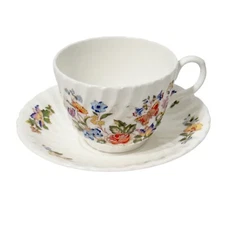 AYNSLEY Cottage Garden Tea Cup & Saucer Set Fine Bone China England NEW