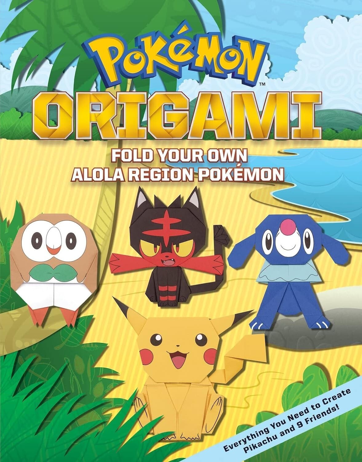 Pokemon Origami Book NEW Fold Your Own Alola Region Pokemon