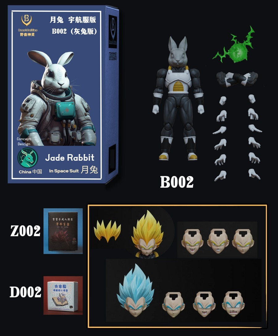 KONG STUDIO Beast Deities B002 Jade Rabbit Vegeta 1/12 Figure SH