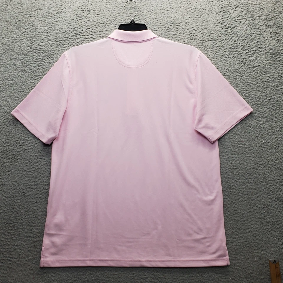 Camisa Polo Greg Norman Hombre Grande Rosa Golf Rendimiento Manga Corta Popover Logo Foto 2 de 4