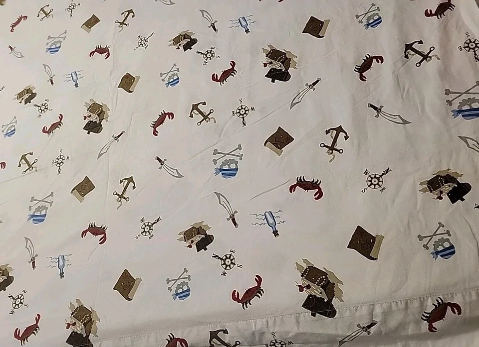 Sábana Doble Circo, Tema Pirata, 60% Algodón. 40% poliéster.  Muy buen estado Foto 2 de 4