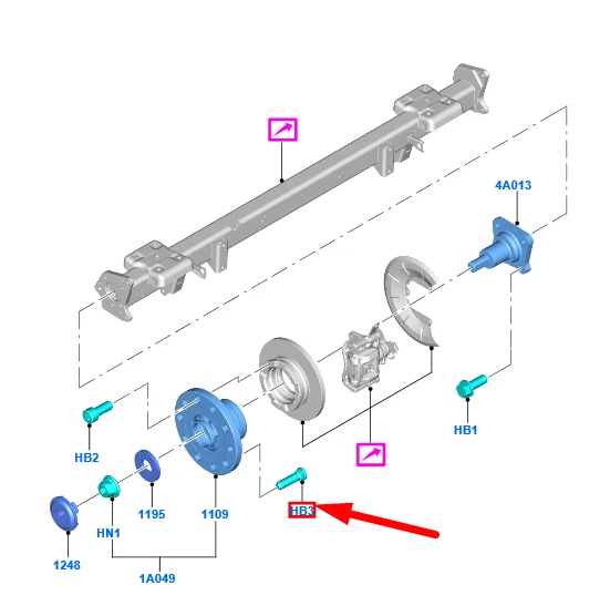 FORD TRANSIT MK4 Rear Wheel Bolt 1764269 W714847-S439 NEW GENUINE 