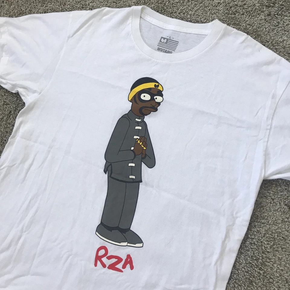 🔴 Wu-Tang Shirt Size Large Rza Cartoon Rare Authentic The Abbot Simpsons - Image 2 of 4