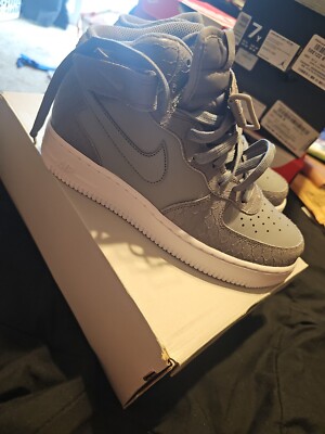 Nike Lab Air Force 1 Mid 07 Cool Grey Cool Grey White 6.5  New With Box