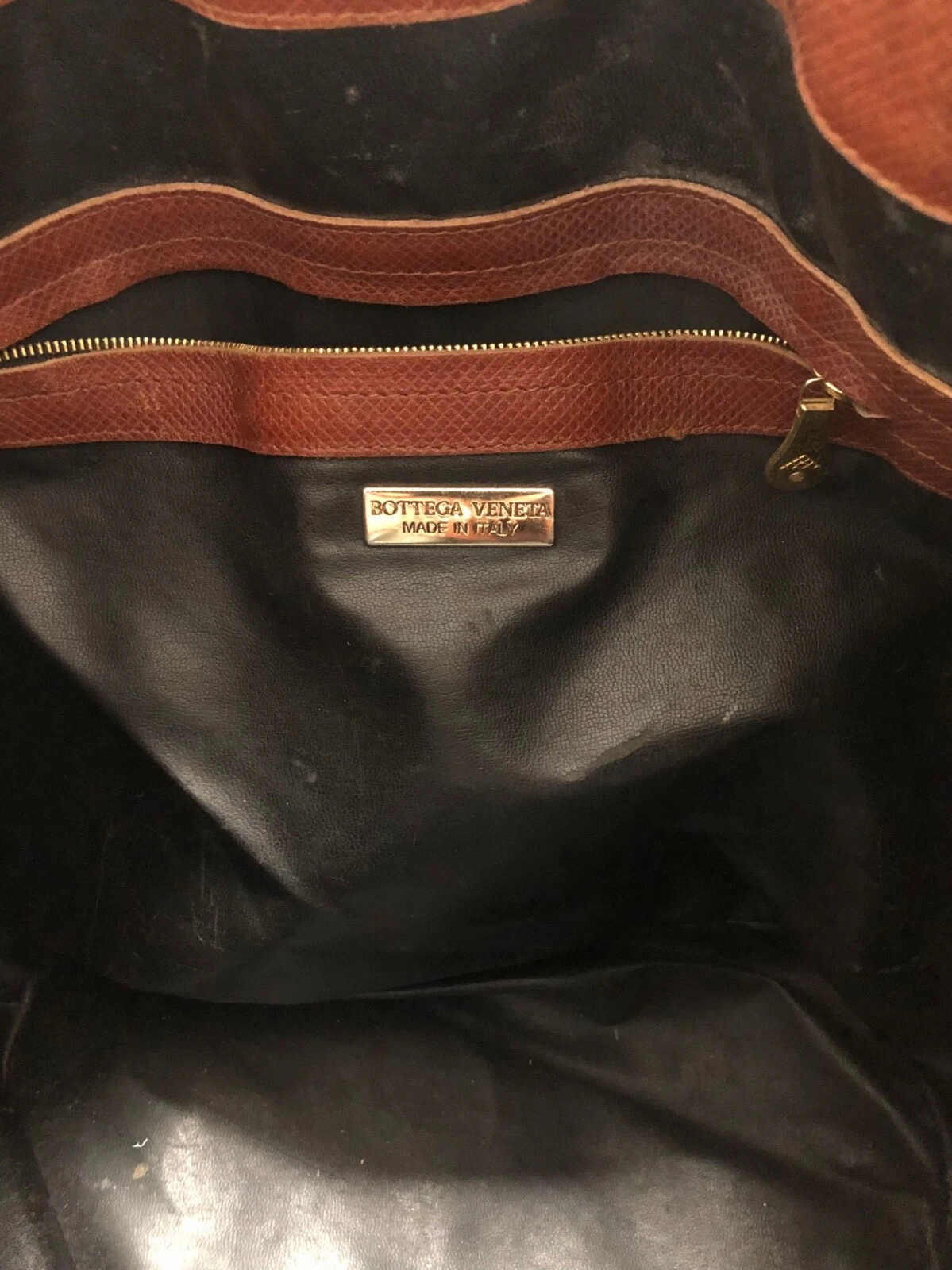 BOTTEGA VENETA VINTAGE MARCO POLO NERO MARRONE BORSA A SECCHIELLO COULISSE XSSBODY TRACOLLA