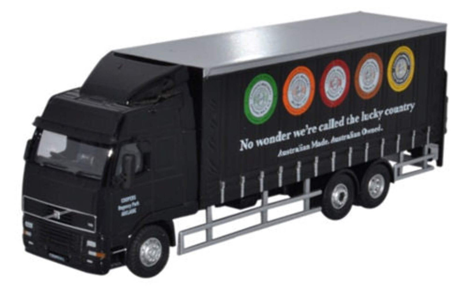 Oxford Diecast 76VOL03CL 1:76/OO Gauge Volvo 6 Wh Curtainside Coopers Australia