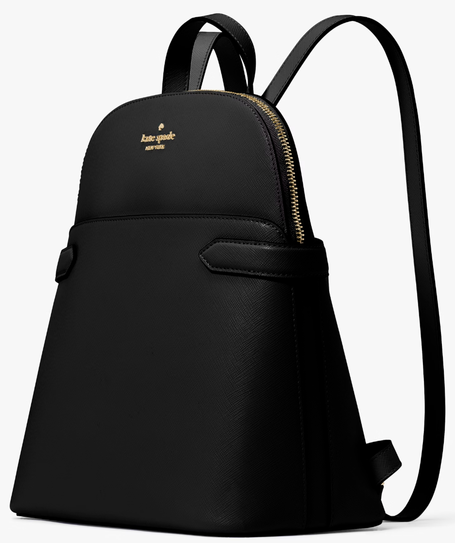 Kate Spade Staci Dome Backpack Black Saffiano Leather Bag  display picture 2