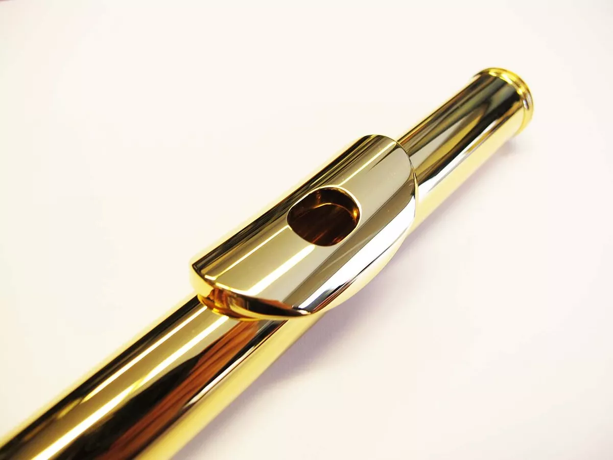 New YAMAHA FLUTE HEAD JOINT 300 400 SERIES in STERLING SILVER w FULL GOLD PLATE
