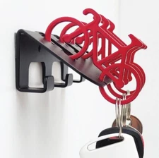 Bicycle Keychain Holder 4-in-1 Key Rack with Bottle Opener Wall Mounted Rack
