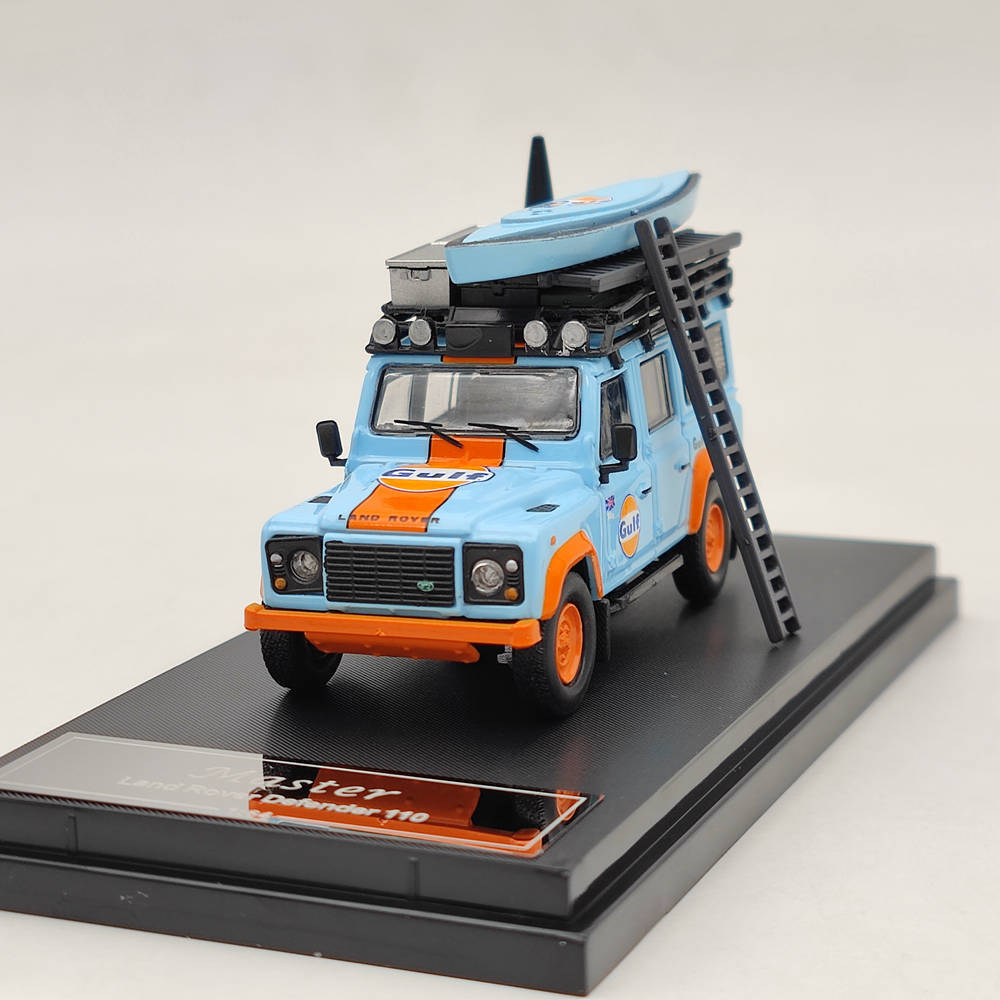 Land Rover Defender 110 Camper – Modello Diecast 1/64 – Serie Gulf – Master
