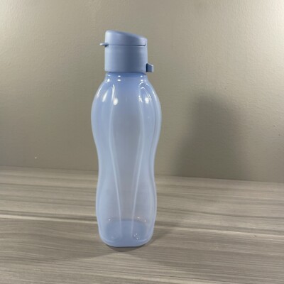 Tupperware Medium Eco Water Bottle 16 oz  Blue Safe Reusable New!