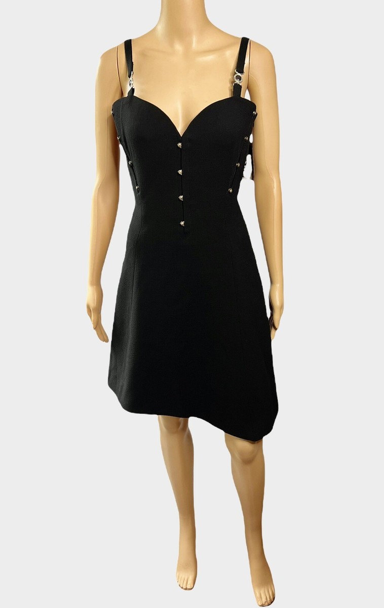 ワンピース Versace Black ette Mini Dress Crystal Mini Dress Black | VERSACE US
