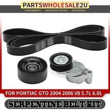 3x Serpentine Belt Drive Component Kit for Pontiac GTO 2004 V8 5.7L 2006 V8 6.0L