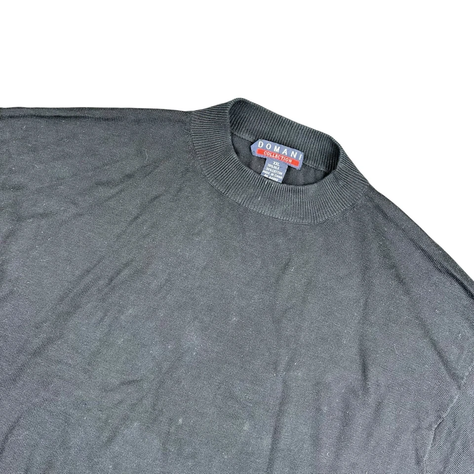 Domani Collection Men’s Silk Blend Long Sleeve Shirt XXL Charcoal Soft Casual - Image 2 of 4