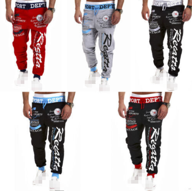 Men's Graphic Sports Joggers – Gym & Running Sweatpants with Tracksuit Style