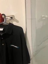 SiriusXM Sirius XM black Gildan poly/cotton golf polo shirt men's adult  XL NEW