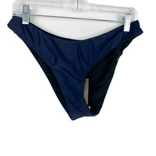 NWT J. Crew Curved-Waist Cheeky Bikini Bottom Navy Size Medium M NEW