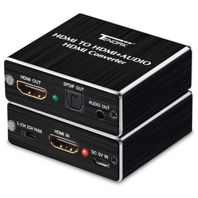 4K HDMI Audio Extractor HDMI zu SPDIF TOSLINK Optical und 35mm Stereo-Audio S...