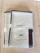 Set/2 Pottery Barn Morgan Euro Shams White/Maroon