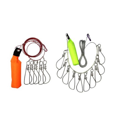 Fishing Lock Buckle Edelstahl Fischstringer mit Schwimmer Schnappverschluss Und