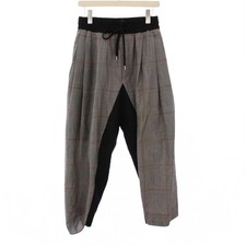 Vivienne Westwood MAN Wide-leg Pants, Easy Check Pattern, Gray, Size 44, Men's