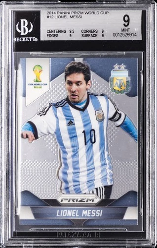 2014 PANINI PRIZM WORLD CUP #12 LIONEL MESSI BGS 9