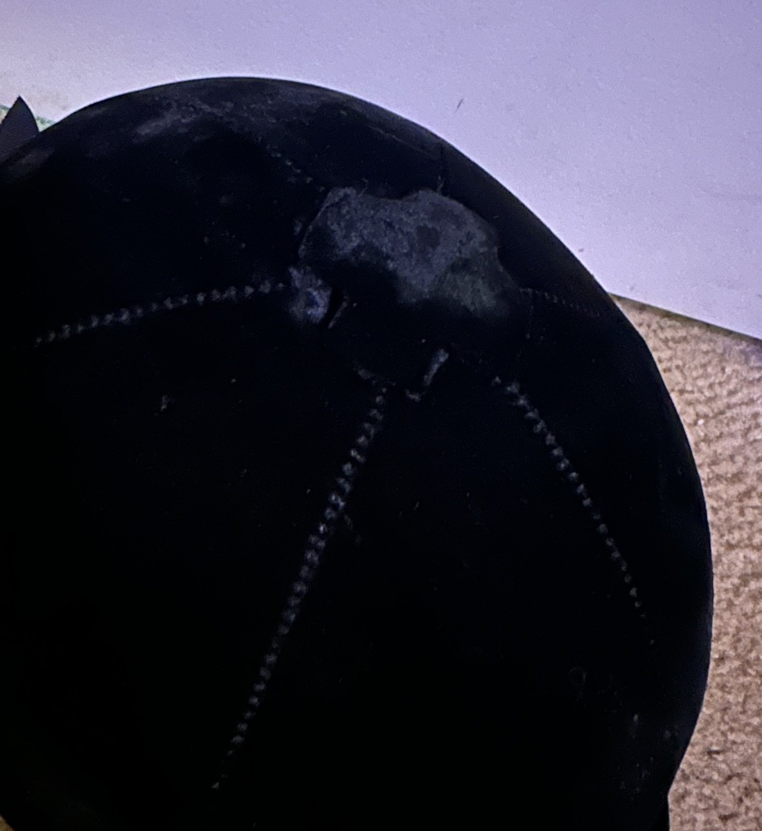 Casque D'équitation Troxel Grand Prix – Velours Noir, Taille M, Vintage Années 90