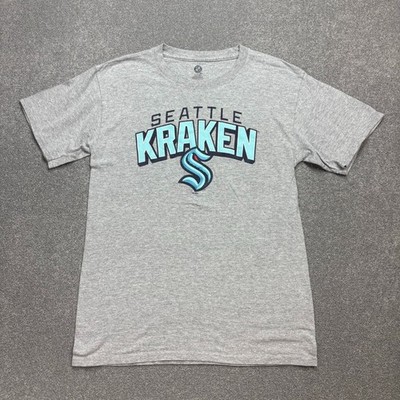 NHL Shirt Erwachsene Small grau Seattle Kraken Hockey 90er USA Outdoor Logo B...