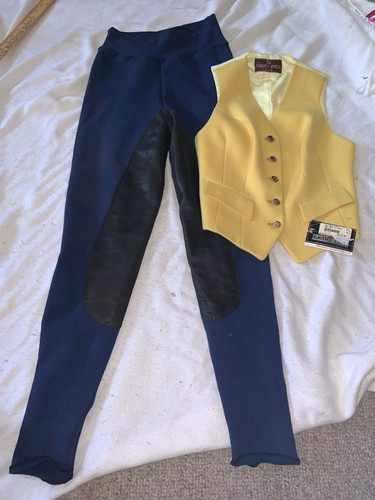 Aanstadt Das S/M Deerskin Breeches Grand Prix 8 Canary Fox Hunt Vest Sidesaddle