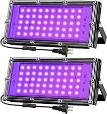 50W Black Lights for Glow Party - Strong High Power Black Light Flood Light 395N