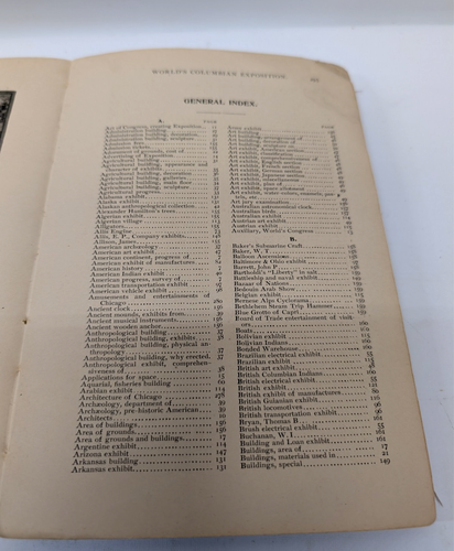 Vintage Official Guide World's Columbian Expo John Flinn 1893 Hand Book w/ Map - Picture 13 of 15