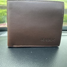 Men's Bifold Leather Wallet With ID Window Credit Card Holder Slim Purse