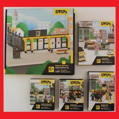 Supermarkt Sets mit kompletter Innenausstattung Edeka Blockz Aktion 2025 OVP Neu