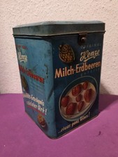 Henze MILCH-ERDBEEREN Blechdose Antik Eilenburg RARRIT&Auml;T Vorratsdose Bonbondose