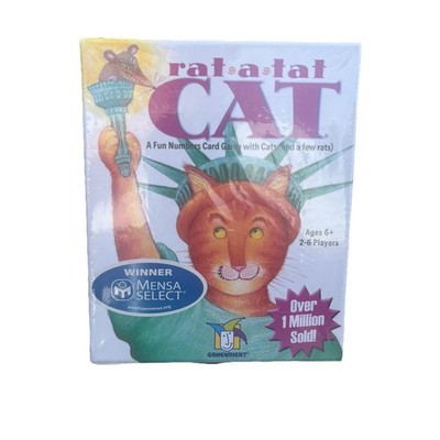 Rat a Tat Cat Card Game Gamewright 1996 Numbers Mensa Select Sealed